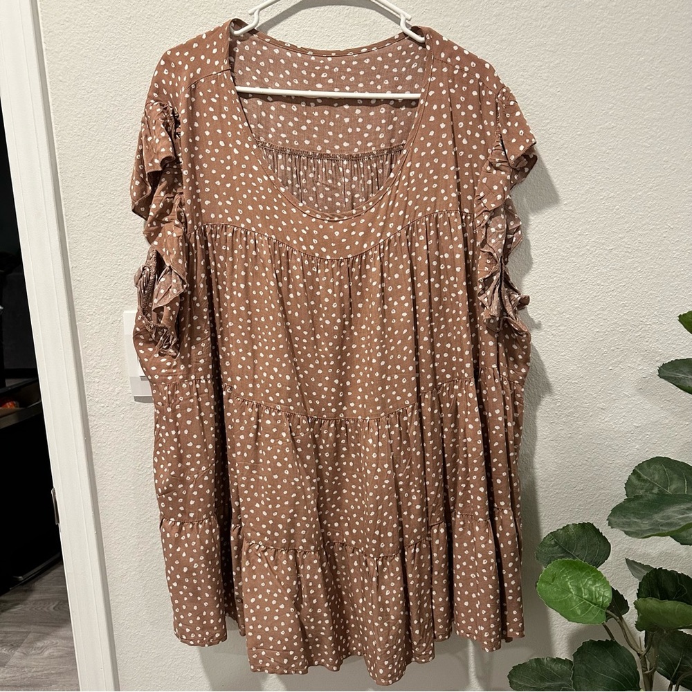 Polka Dot Flowy Blouse